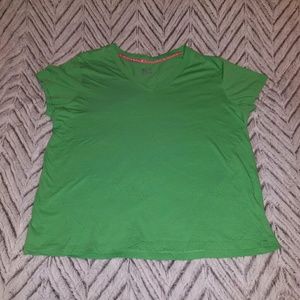 Green V Neck Tee Shirt